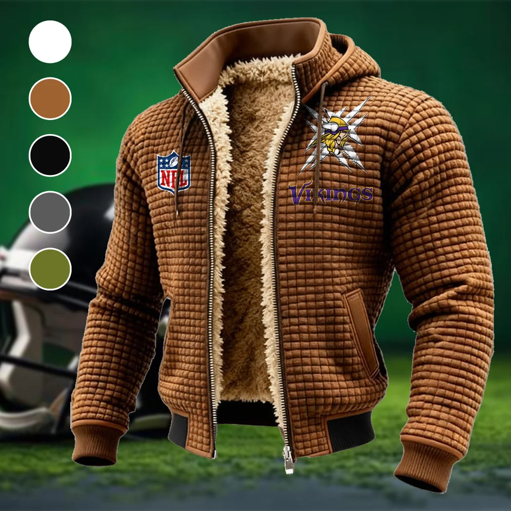 North Fans Fleece-Lined Hooded Jacket, Rugged Terrain Fleece Hoody HVN1447MV - brown