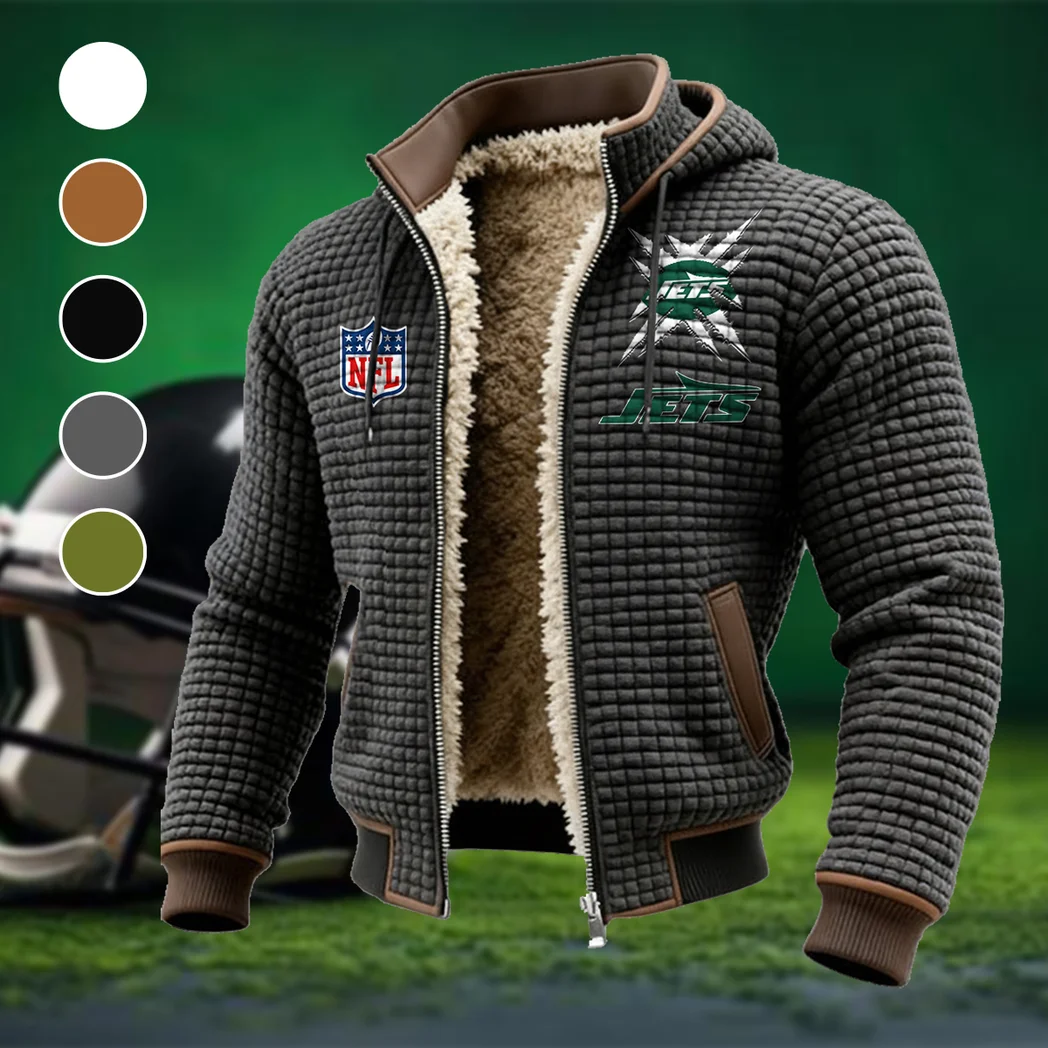 Sky Army Fleece-Lined Hooded Jacket, Thermal Core Fleece Jacket HVN1447NJ - Grey