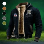 Victory Wings Fleece-Lined Hooded Jacket, Brushed Interior Winter Jacket HVN1447NS - Black