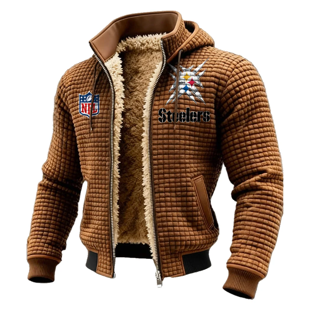 Three Rivers Squad Fleece-Lined Hooded Jacket, High-Density Comfort Fleece HVN1447PS - brown - Image 2