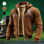 Three Rivers Squad Fleece-Lined Hooded Jacket, High-Density Comfort Fleece HVN1447PS - brown