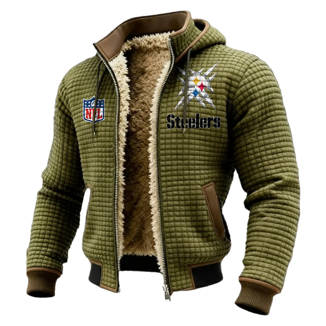 Three Rivers Squad Fleece-Lined Hooded Jacket, High-Density Comfort Fleece HVN1447PS - Green - Image 2