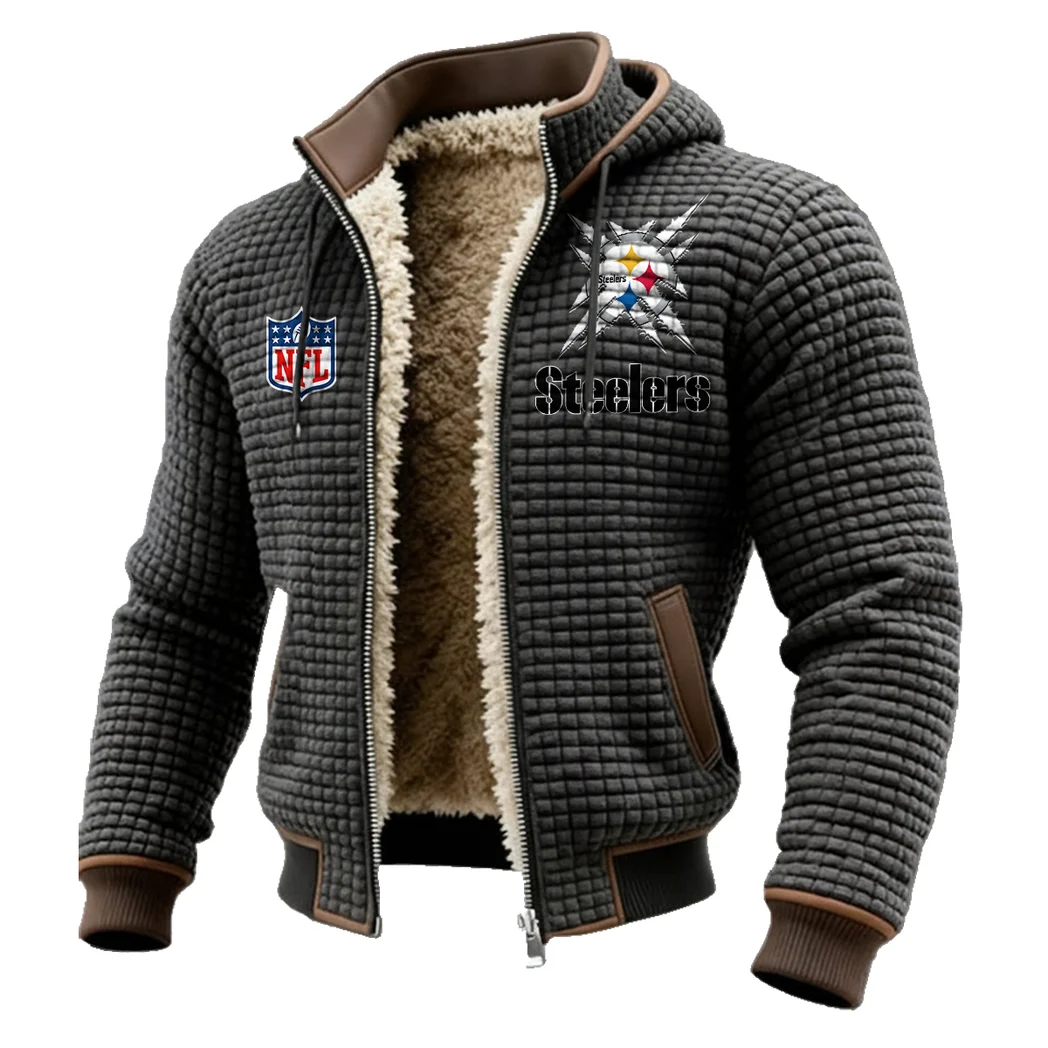 Three Rivers Squad Fleece-Lined Hooded Jacket, High-Density Comfort Fleece HVN1447PS - Grey - Image 2