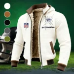 Fan Squad Fleece-Lined Hooded Jacket, Breathable Warmth Sport Jacket HVN1447SS - White