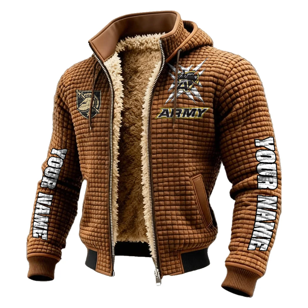 The Military Elite Fleece-Lined Hooded Jacket, Endurance Sport Thermal Hoody HVN1448AB - brown - Image 2