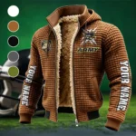 The Military Elite Fleece-Lined Hooded Jacket, Endurance Sport Thermal Hoody HVN1448AB - brown