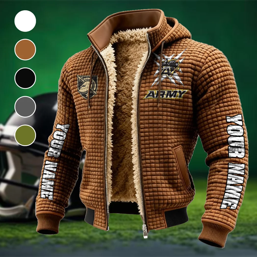 The Military Elite Fleece-Lined Hooded Jacket, Endurance Sport Thermal Hoody HVN1448AB - brown
