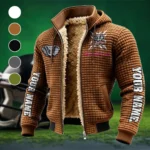 Title Town Fleece-Lined Hooded Jacket, Dynamic Training Hooded Shell HVN1448AC - brown