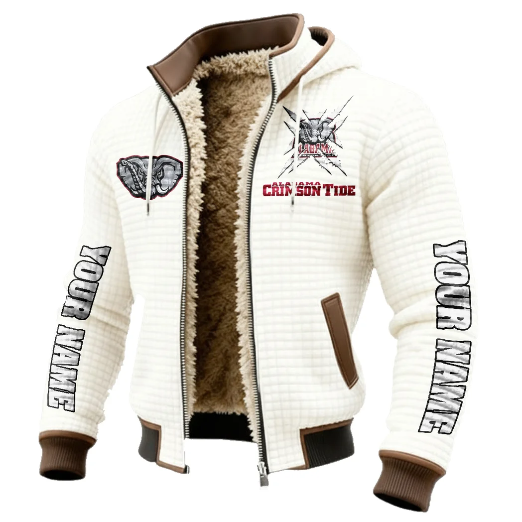 Title Town Fleece-Lined Hooded Jacket, Dynamic Training Hooded Shell HVN1448AC - White - Image 2
