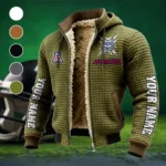 The Desert Stars Fleece-Lined Hooded Jacket, Rapid-Dry Fleece-Lined Hoody HVN1448AW - Green