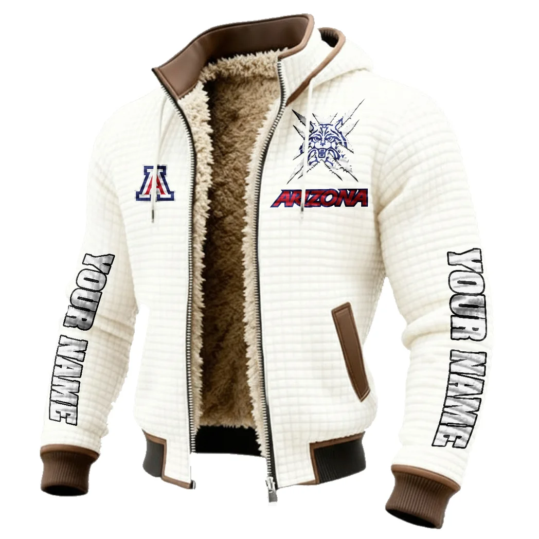 The Desert Stars Fleece-Lined Hooded Jacket, Rapid-Dry Fleece-Lined Hoody HVN1448AW - White - Image 2