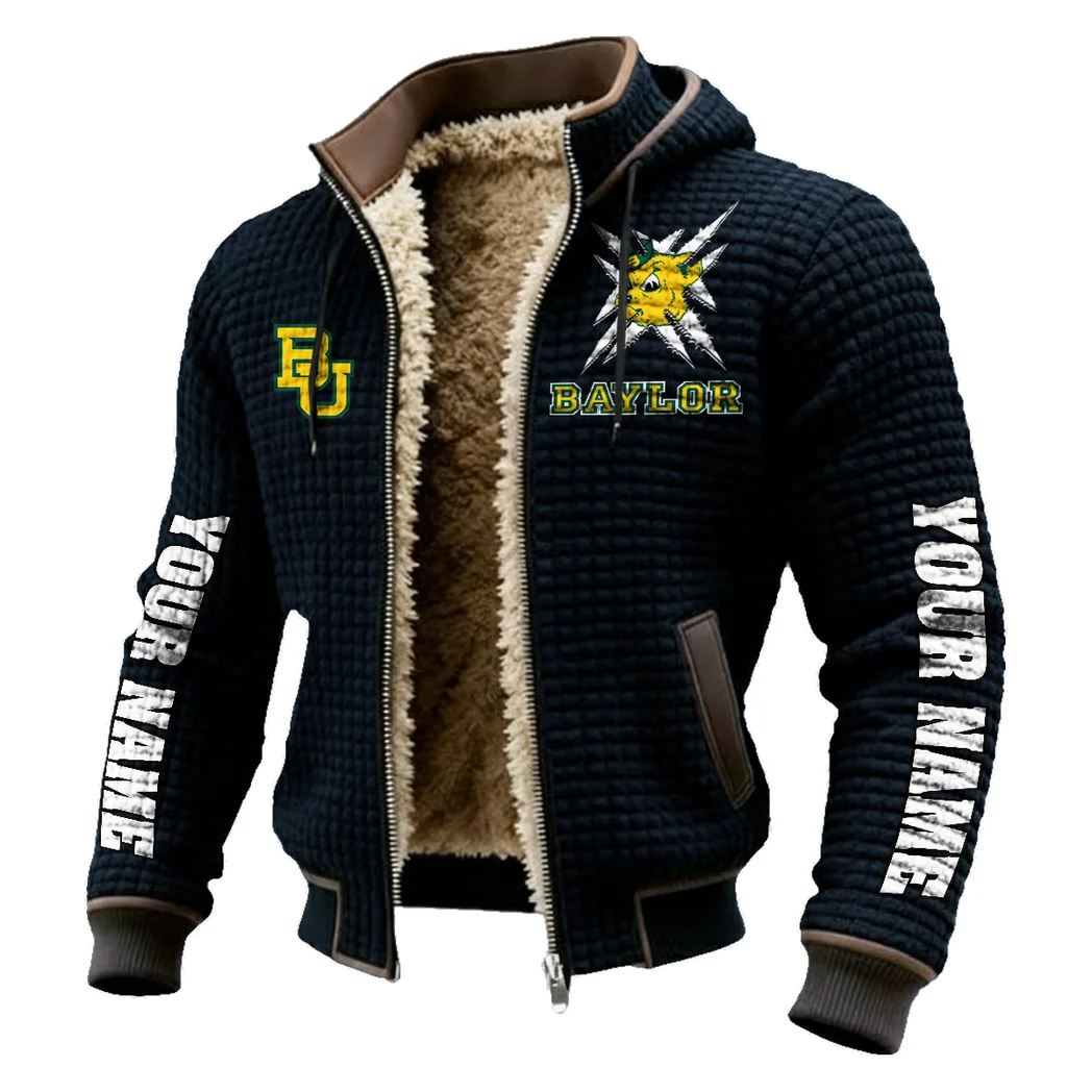 The Baylor Line Fleece-Lined Hooded Jacket, Elite Athlete Winter Jacket HVN1448BB - Black - Image 2