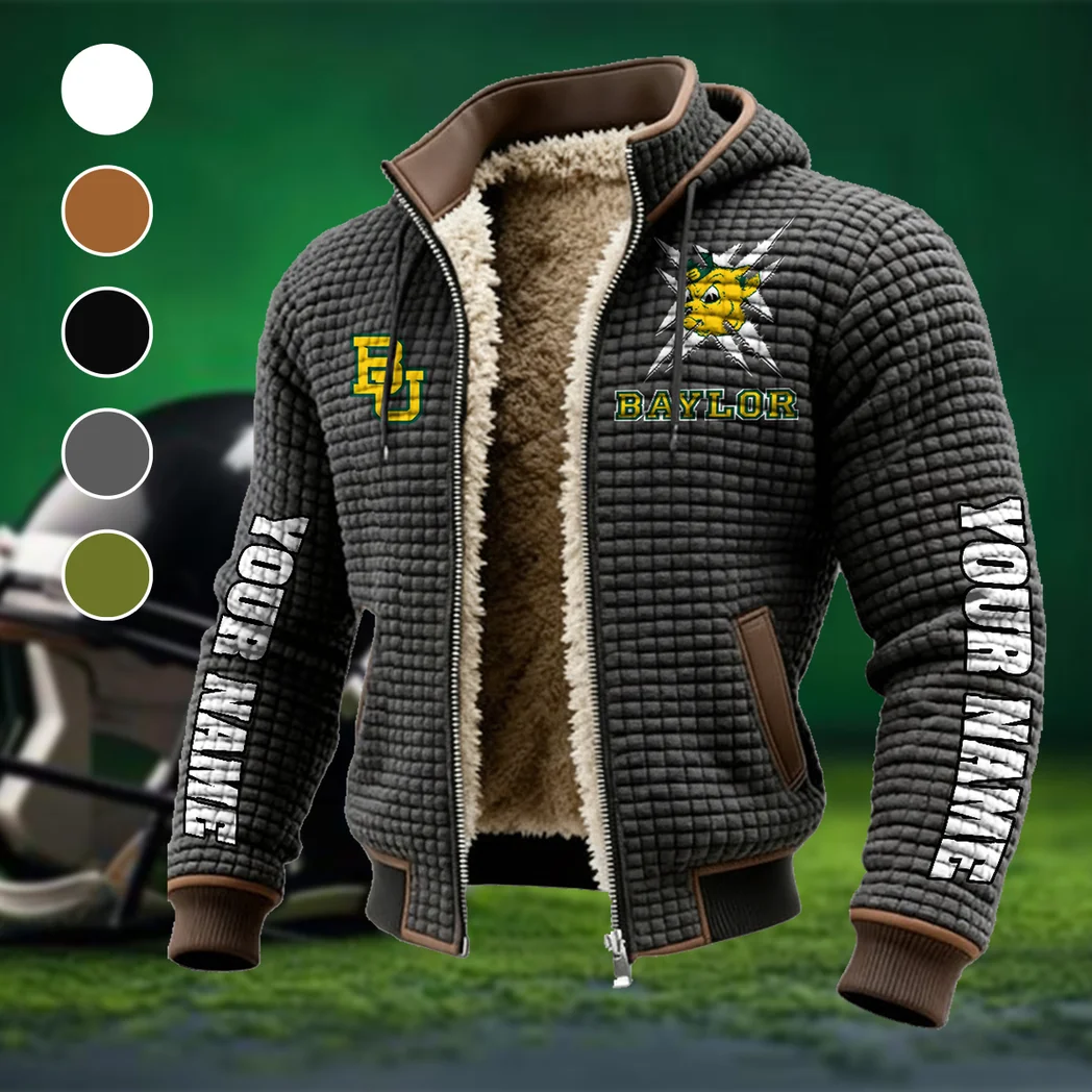 The Baylor Line Fleece-Lined Hooded Jacket, Elite Athlete Winter Jacket HVN1448BB - Grey