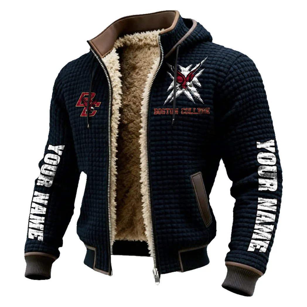 The Eagle Pride Fleece-Lined Hooded Jacket, Weather-Shield Fleece Hoody HVN1448BC - Black - Image 2
