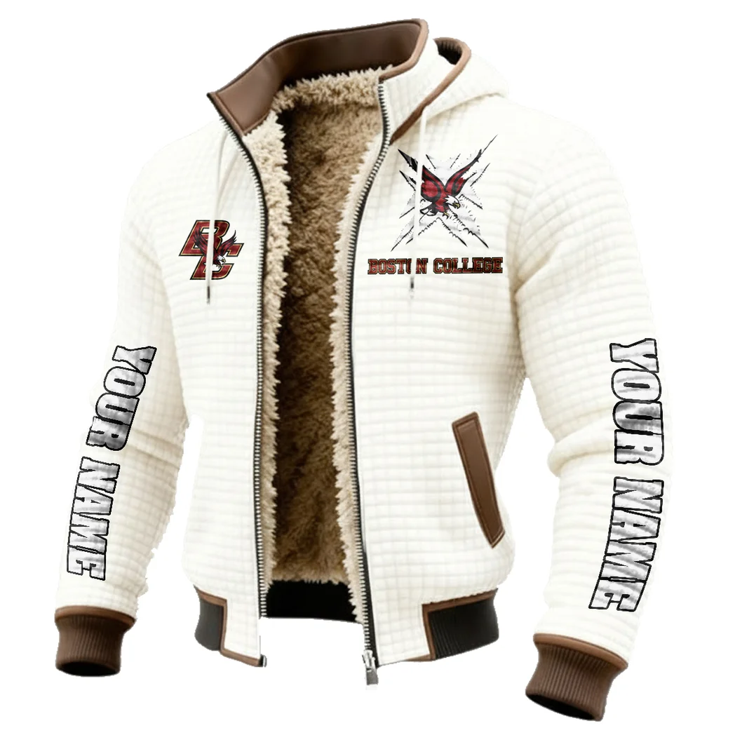 The Eagle Pride Fleece-Lined Hooded Jacket, Weather-Shield Fleece Hoody HVN1448BC - White - Image 2