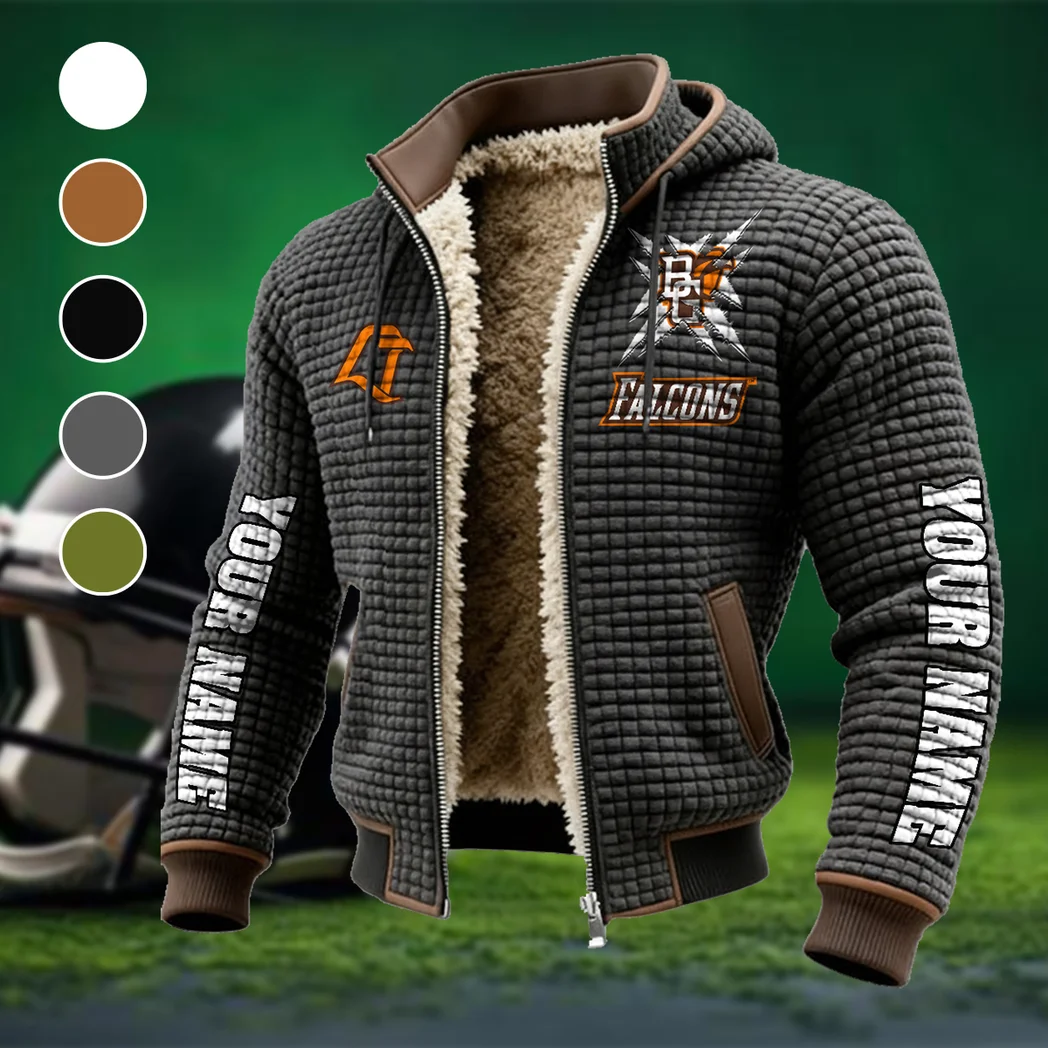 The Falcon Force Fleece-Lined Hooded Jacket, Wind-Blocker Insulated Hoody HVN1448BG - Grey