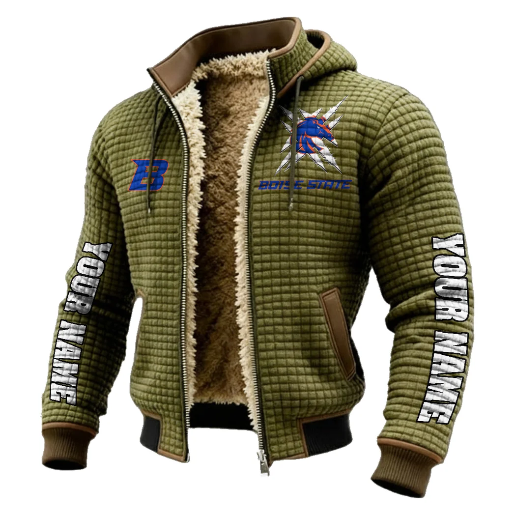 The Boise Force Fleece-Lined Hooded Jacket, Storm-Ready Fleece-Lined Coat HVN1448BS - Green - Image 2
