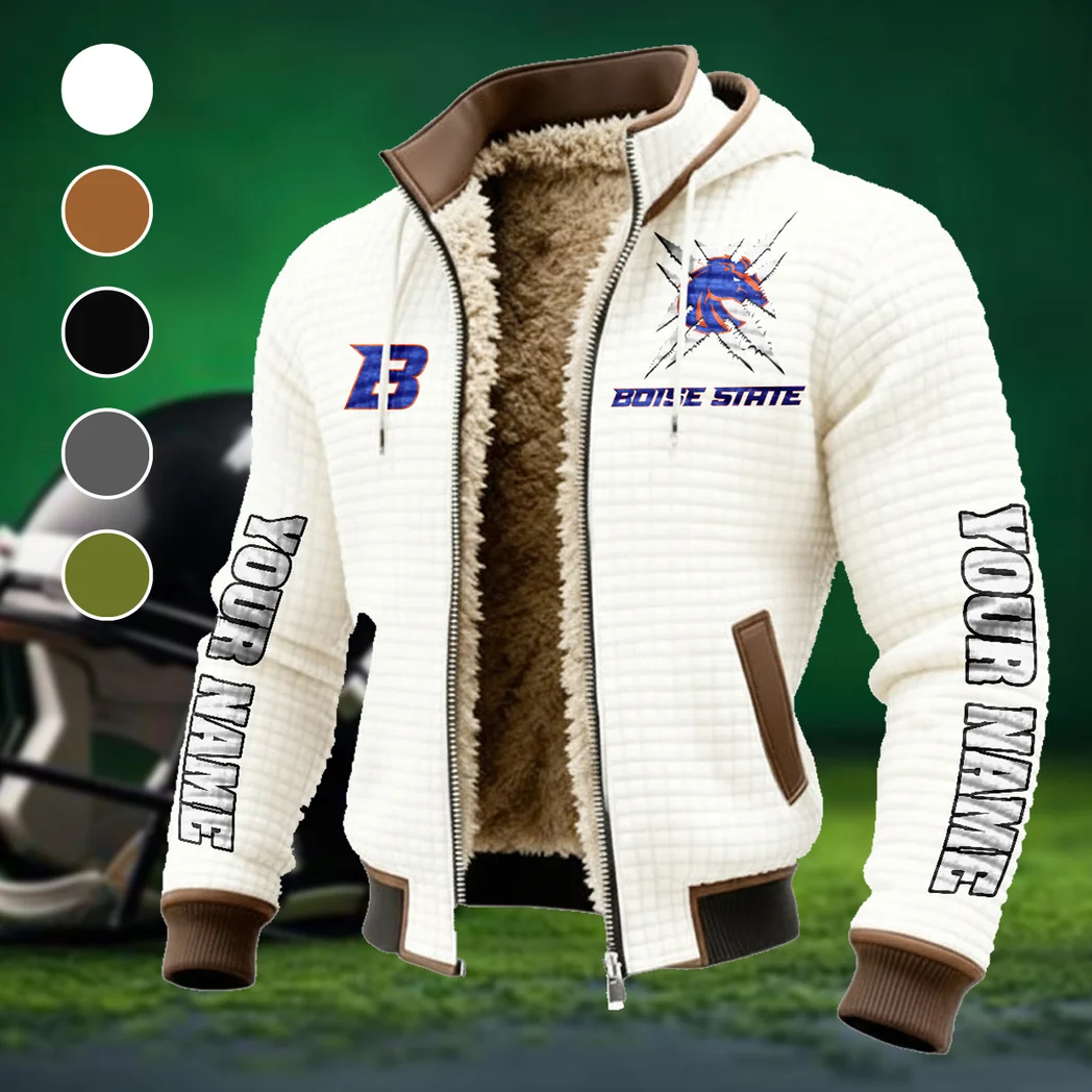 The Boise Force Fleece-Lined Hooded Jacket, Storm-Ready Fleece-Lined Coat HVN1448BS - White