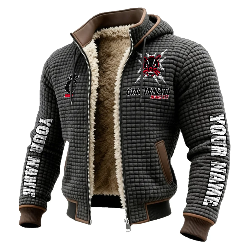 The Cincy Power Fleece-Lined Hooded Jacket, Elemental Guard Sport Jacket HVN1448CB - Grey - Image 2