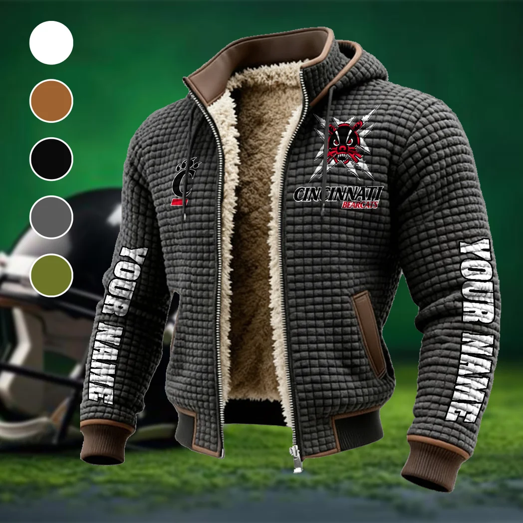 The Cincy Power Fleece-Lined Hooded Jacket, Elemental Guard Sport Jacket HVN1448CB - Grey