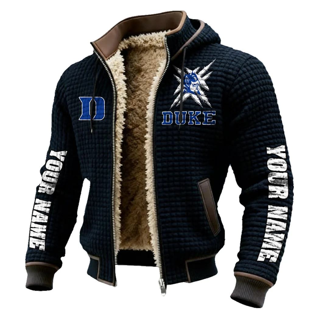 The Duke Spirit Fleece-Lined Hooded Jacket, Thermal Core Fleece Jacket HVN1448DB - Black - Image 2