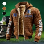 The Duke Spirit Fleece-Lined Hooded Jacket, Thermal Core Fleece Jacket HVN1448DB - brown