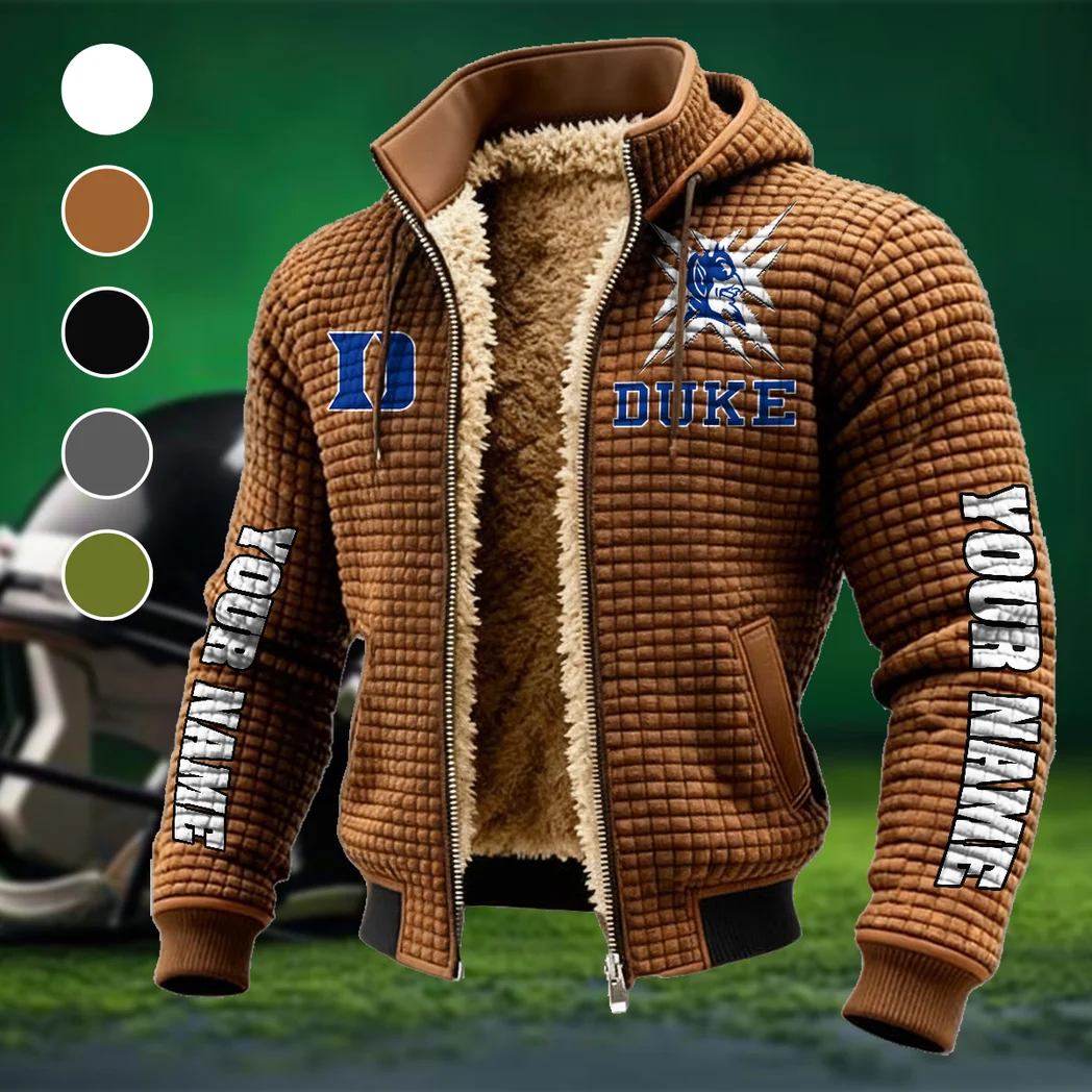 The Duke Spirit Fleece-Lined Hooded Jacket, Thermal Core Fleece Jacket HVN1448DB - brown