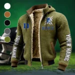 The Duke Spirit Fleece-Lined Hooded Jacket, Thermal Core Fleece Jacket HVN1448DB - Green