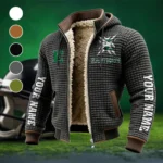 The Eagle Pride Fleece-Lined Hooded Jacket, Brushed Interior Winter Jacket HVN1448EM - Grey