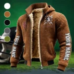 The FSU Force Fleece-Lined Hooded Jacket, High-Density Comfort Fleece HVN1448FS - brown