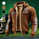 The Georgia Elite Fleece-Lined Hooded Jacket, Premium Bonded Fleece Jacket HVN1448GB - brown