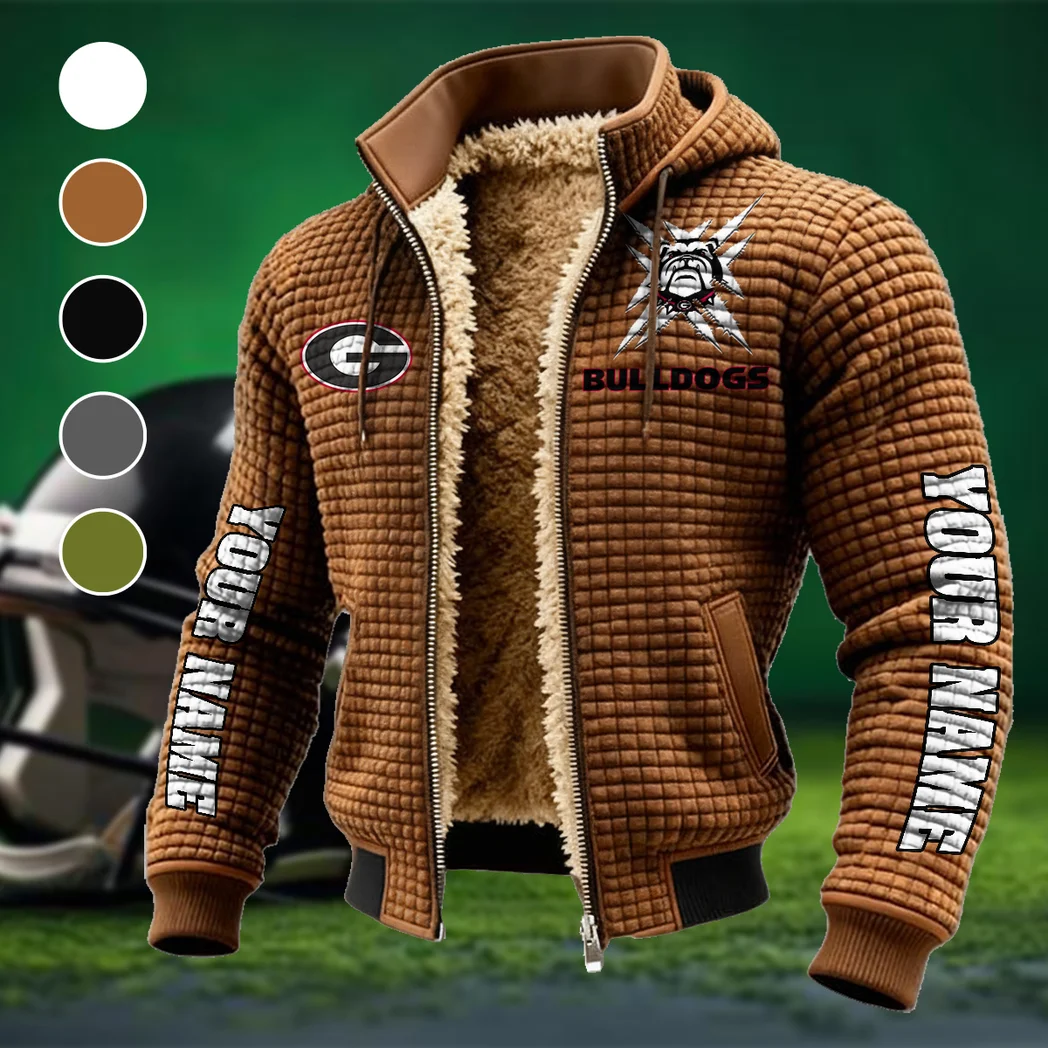 The Georgia Elite Fleece-Lined Hooded Jacket, Premium Bonded Fleece Jacket HVN1448GB - brown