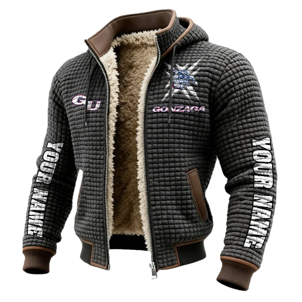 Spokane's Finest Fleece-Lined Hooded Jacket, Breathable Warmth Sport Jacket HVN1448GO - Grey - Image 2