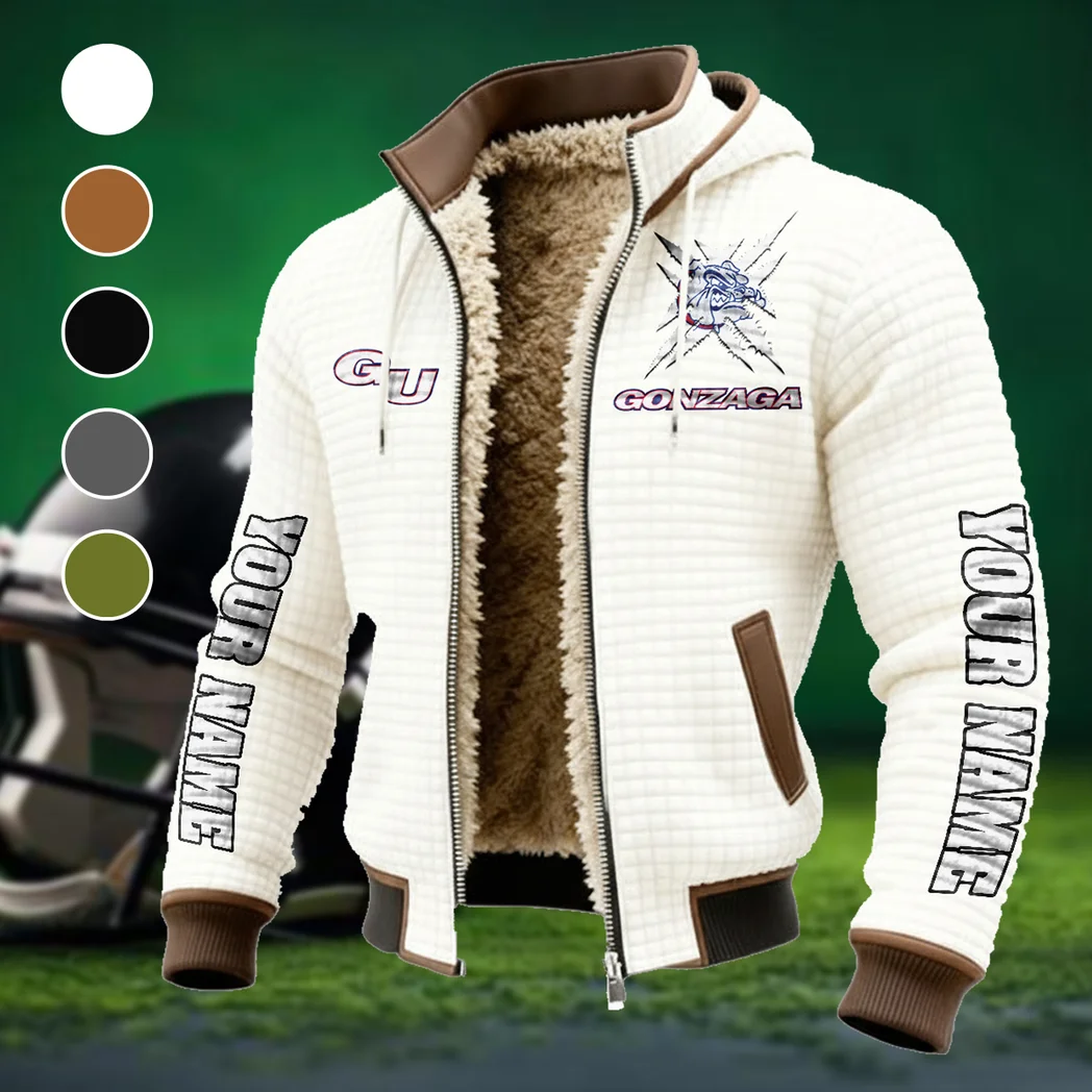 Spokane's Finest Fleece-Lined Hooded Jacket, Breathable Warmth Sport Jacket HVN1448GO - White
