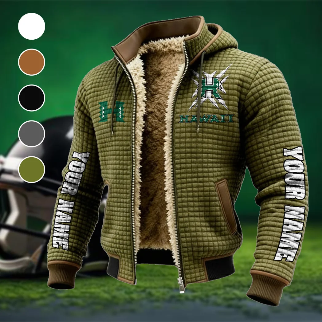 The Island Elite Fleece-Lined Hooded Jacket, Modern Athletic Hybrid Parka HVN1448HR - Green