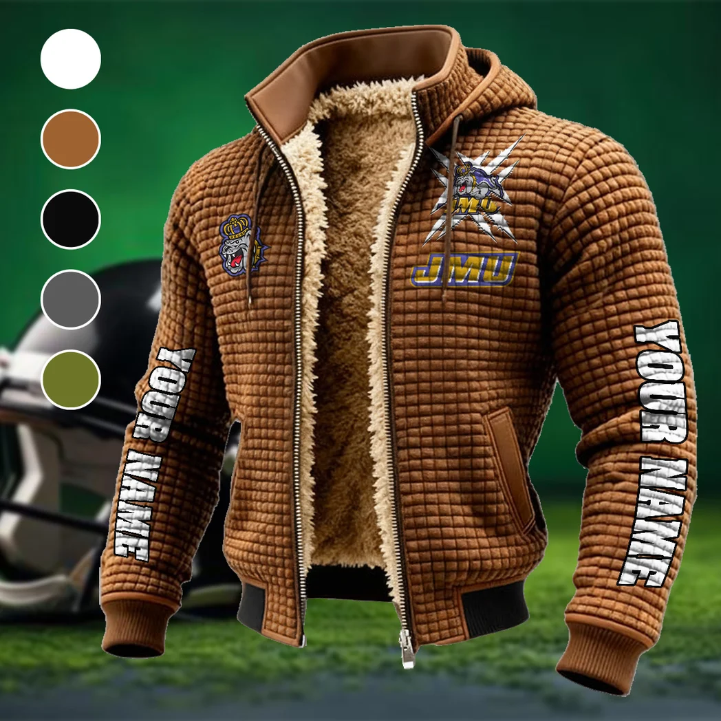 The JMU Spirit Fleece-Lined Hooded Jacket, Endurance Sport Thermal Hoody HVN1448JM - brown
