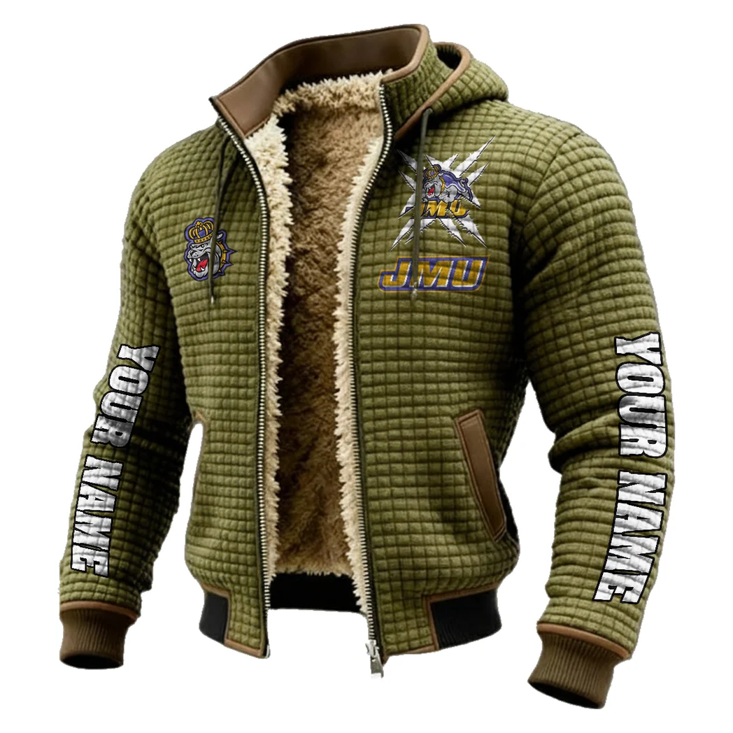 The JMU Spirit Fleece-Lined Hooded Jacket, Endurance Sport Thermal Hoody HVN1448JM - Green - Image 2