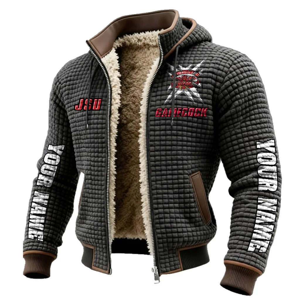 The Gamecock Pride Fleece-Lined Hooded Jacket, All-Mountain Hooded Fleece HVN1448JS - Grey - Image 2