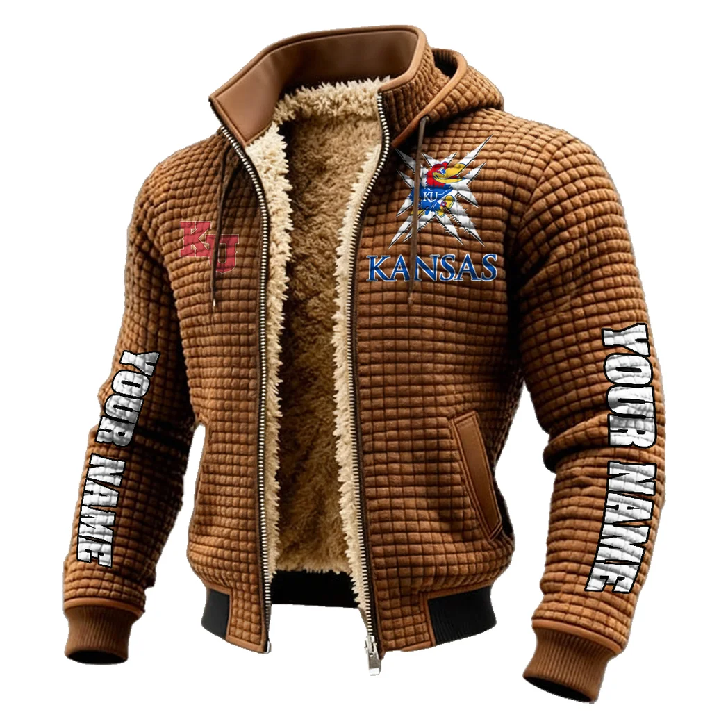 The Blue and Crimson Fleece-Lined Hooded Jacket, Alpine Ascent Hooded Jacket HVN1448KJ - brown - Image 2
