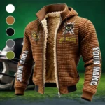 The Owl Nation Fleece-Lined Hooded Jacket, Cross-Training Winter Layer HVN1448KS - brown