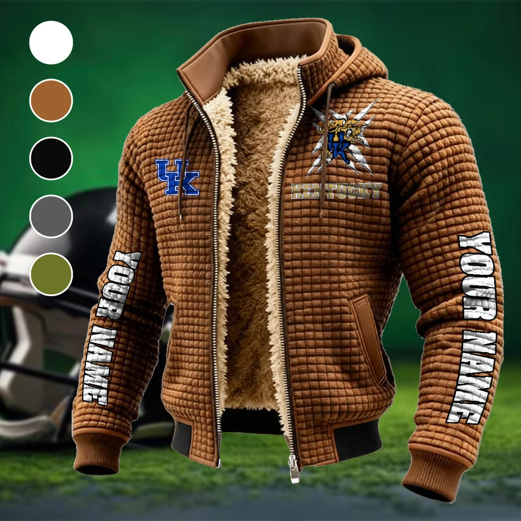 The Kentucky Power Fleece-Lined Hooded Jacket, Rapid-Dry Fleece-Lined Hoody HVN1448KW - brown