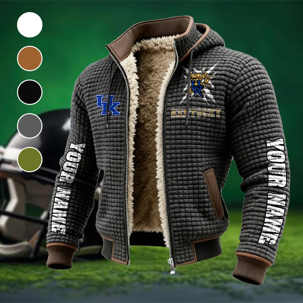 The Kentucky Power Fleece-Lined Hooded Jacket, Rapid-Dry Fleece-Lined Hoody HVN1448KW - Grey