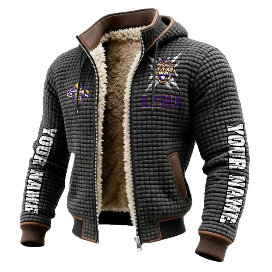 The LSU Spirit Fleece-Lined Hooded Jacket, Weather-Shield Fleece Hoody HVN1448LS - Grey - Image 2