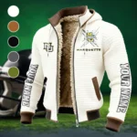 The Marquette Fleece-Lined Hooded Jacket, Wind-Blocker Insulated Hoody HVN1448MG - White