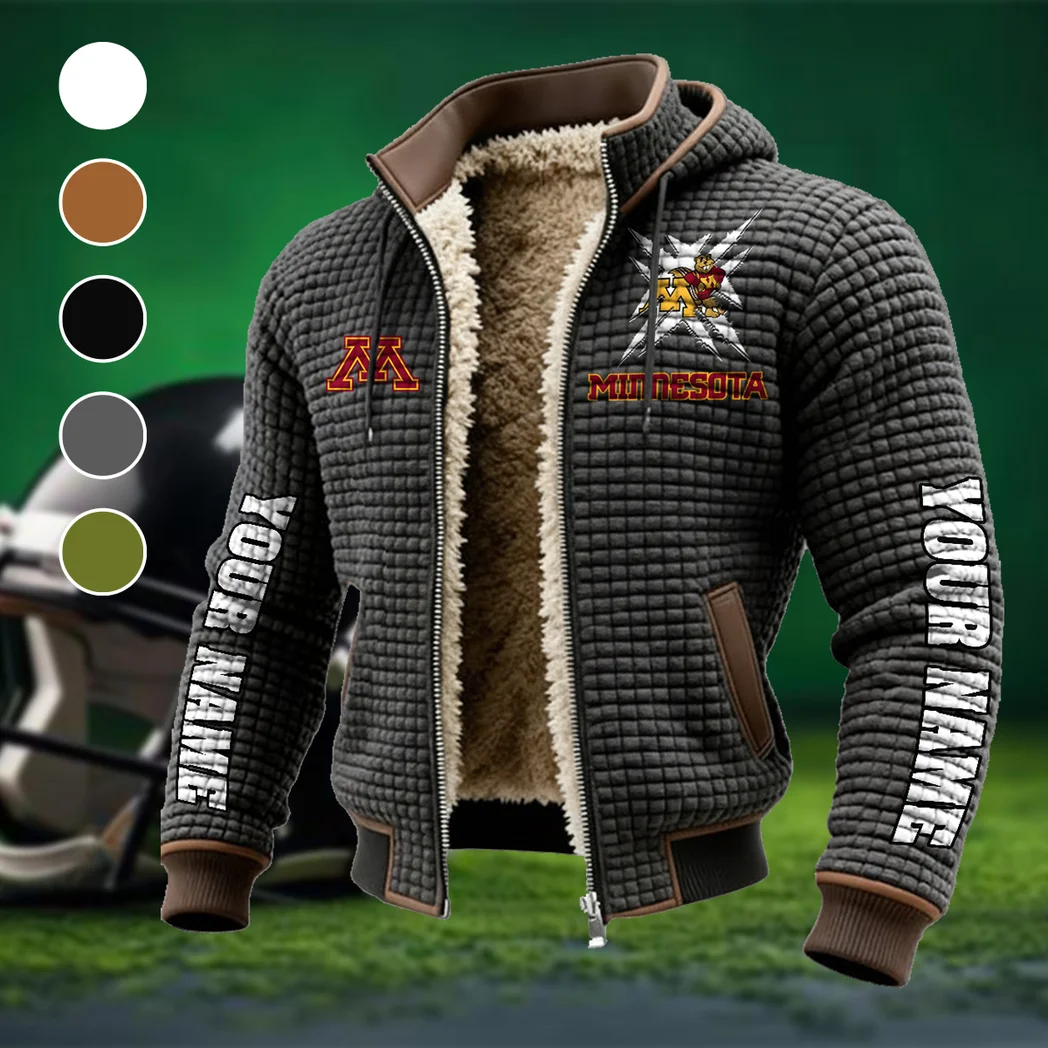 The Minnesota Pride Fleece-Lined Hooded Jacket, Storm-Ready Fleece-Lined Coat HVN1448MG - Grey