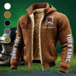 The Miami Elite Fleece-Lined Hooded Jacket, Water-Resistant Thermal Hoody HVN1448MO - brown