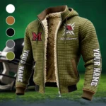The Miami Elite Fleece-Lined Hooded Jacket, Water-Resistant Thermal Hoody HVN1448MO - Green