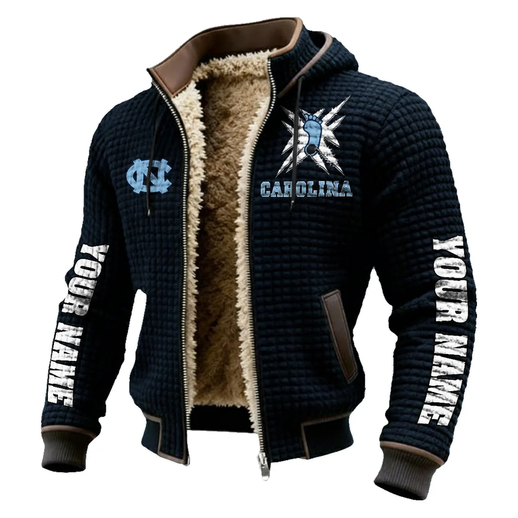 The Tar Heel Power Fleece-Lined Hooded Jacket, High-Density Comfort Fleece HVN1448NC - Black - Image 2