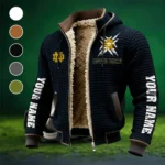 The Fighting Irish Fleece-Lined Hooded Jacket, Premium Bonded Fleece Jacket HVN1448ND - Black
