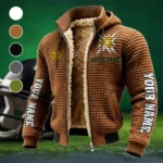 The Fighting Irish Fleece-Lined Hooded Jacket, Premium Bonded Fleece Jacket HVN1448ND - brown